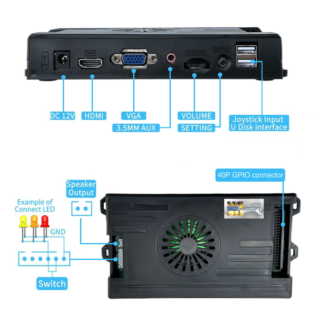 9800  in 1 Pandora Saga DX 2 P - Trackball Controller Arcade ulasan dan harga