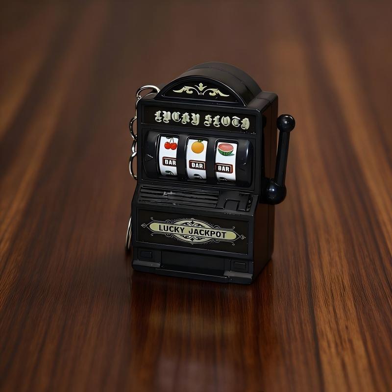 【F】Mini Slot Machine Key Chain - Arcade Game Jackpot ulasan dan harga
